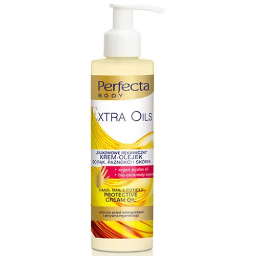 Perfecta Extra Oils, Krem - olejek do rąk, paznokci i skórek 'Silikonowe rękawiczki' (stara wersja) - 2