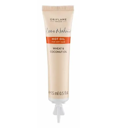 Oriflame Love Nature, Hot Oil Wheat & Coconut (Olejek na gorąco z pszenicą i kokosem do włosów suchych (stara wersja))