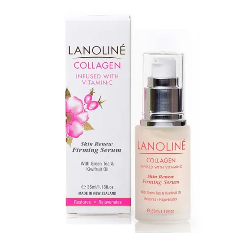 Lanoline Collagen Infused with Vitamin C, Anti Aging Anti Wrinkle Skin Renew Firming Serum with Green Tea & Kiwifruit Oil (Serum ujędrniające) - 1