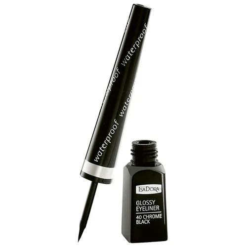 IsaDora Glossy Eyeliner Waterproof (Eyeliner do powiek z pędzelkiem)