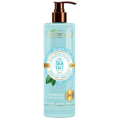 Bielenda Stress Relief Naturals, Peelingujący żel pod prysznic 2 w 1 `Sea Salt` - 1
