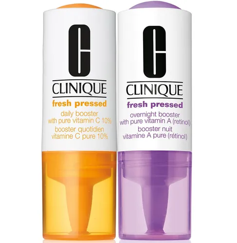 Clinique Fresh Pressed, Daily and Overnight Boosters with Pure Vitamin C 10% & A (System podwójnego wsparcia na dzień i noc)