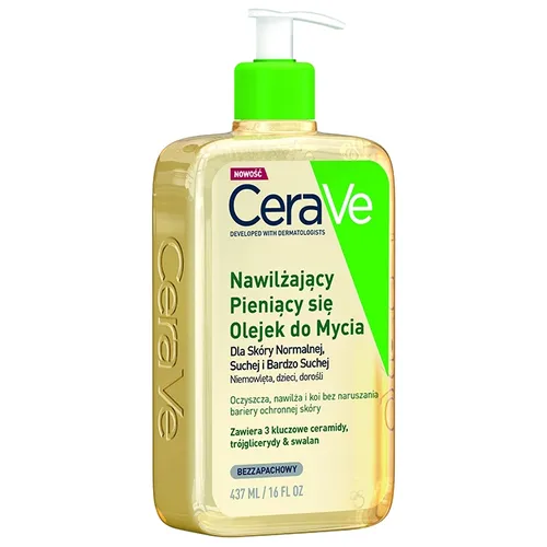 CeraVe Nawilżający pieniący się olejek do mycia do twarzy i ciała