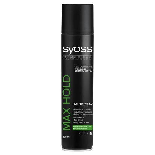 Syoss Max Hold, Hairspray (Ekstramocny lakier do włosów)