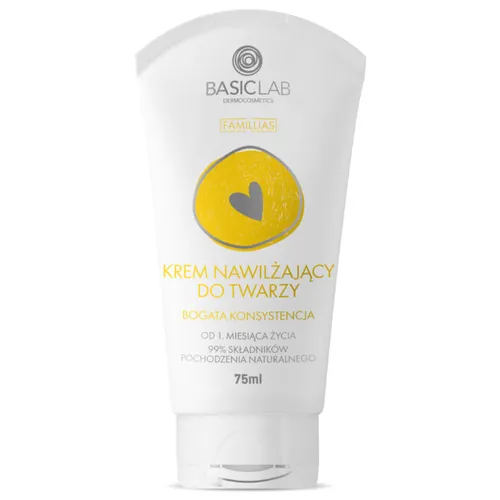 BasicLab Dermocosmetics Famillias, Krem nawilżający do twarzy bogata konsystencja