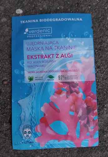 Verdenic Algi, Ujędrniającą maska na tkaninie