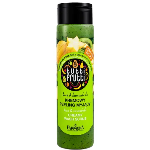 Tutti Frutti Kremowy peeling myjący do ciała `Kiwi i karambola`