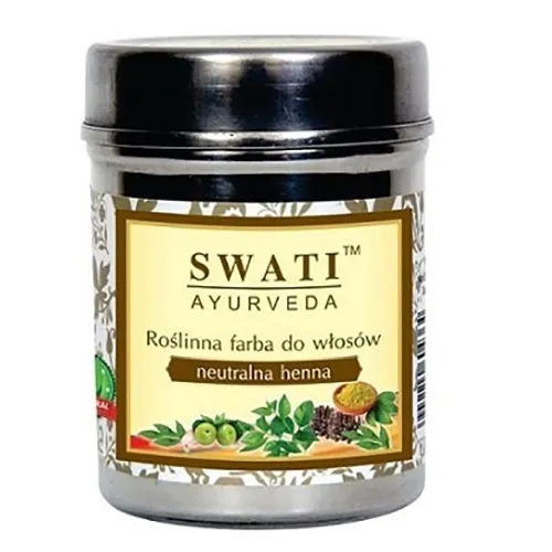 Swati Ayurveda Roślinna farba do włosów 'Neuturalna henna'
