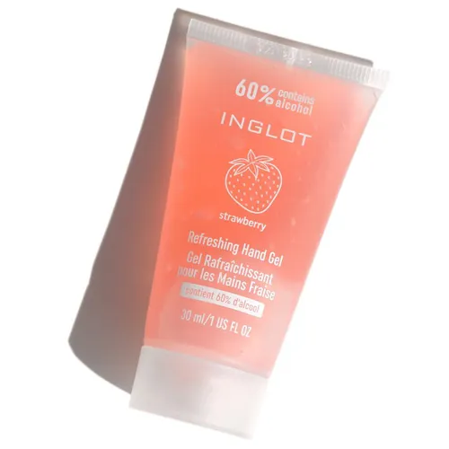 Inglot Strawberry Refreshing Hand Gel 60% Alcohol (Odświeżający żel do rąk o zapachu truskawki 60% alkoholu)