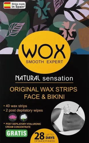 Wox Original Wax Strips Face & Bikini (Plastry z woskiem do depilacji twarzy i okolic bikini)