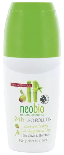Neobio Natural Cosmetics Bio-Olive & Bambus 24h Deo Roll On (Dezodorant roll-on oliwkowo-bambusowy eko bez aluminium)