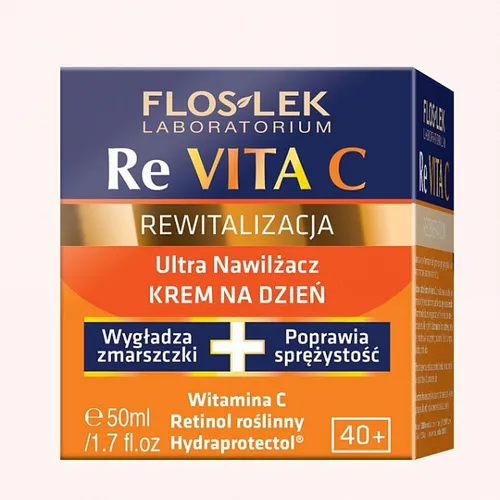 Floslek ReVita C, Ultra nawilżacz - krem na dzień 45+