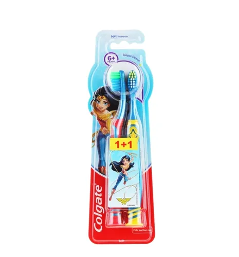 Colgate Kids, Miękkie szczoteczki do zębów dla dzieci 6+ `Wonder Woman`