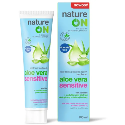 natureON Aloe Vera Sensitive, Łagodząca pasta do zębów bez fluoru