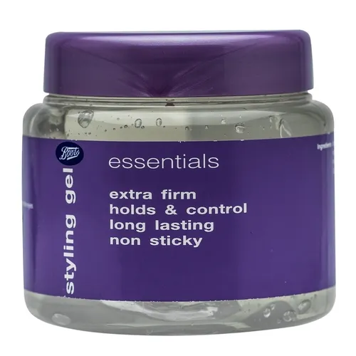 Boots Essentials, Extra Firm Hold Gel (Bardzo mocny żel do włosów)