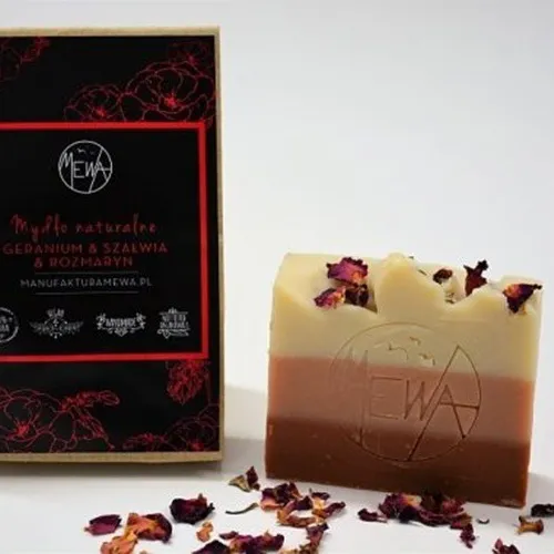 Manufaktura Mewa Geranium & Szałwia & Rozmaryn, Mydło naturalne