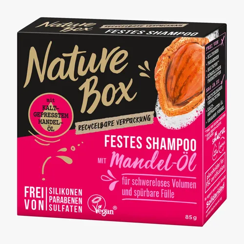 Nature Box Szampon do włosów w kostce z olejem migdałowym