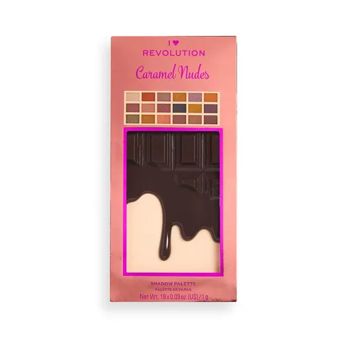 I Heart Revolution Caramel Nudes Chocolate Shadow Palette (Paleta cieni do powiek) - 3