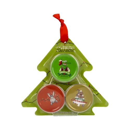 DreamWorks Animation Shrek, Festive Lip Balms (Zestaw 3 balsamów do ust w choince)