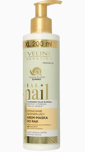 Eveline Cosmetics Royal Snail Terapia Śluzem Ślimaka, Intensywnie regenerujący krem-maska do rąk