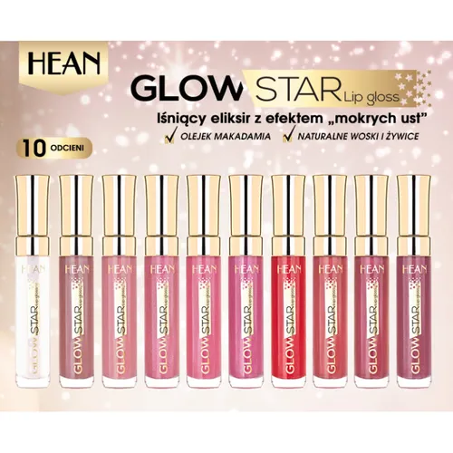 Hean Glow Star, Lip Gloss (Błyszczyk do ust o przedłużonej trwałości efekt 3D) - 2