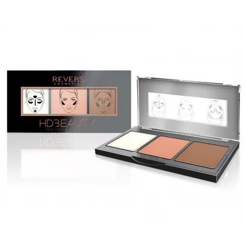 Revers Cosmetics HD Beauty, Pro Contour Palette (Paleta do konturowania twarzy)
