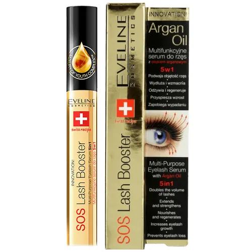 Eveline Cosmetics Argan Oil, SOS Lash Booster (Serum do rzęs z olejkiem arganowym 5 w 1)
