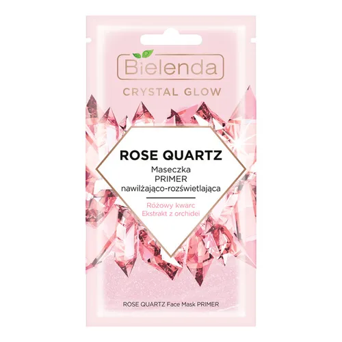 Bielenda Crystal Glow Rose Quartz, Maseczka - primer nawilżająco-rozświetlająca