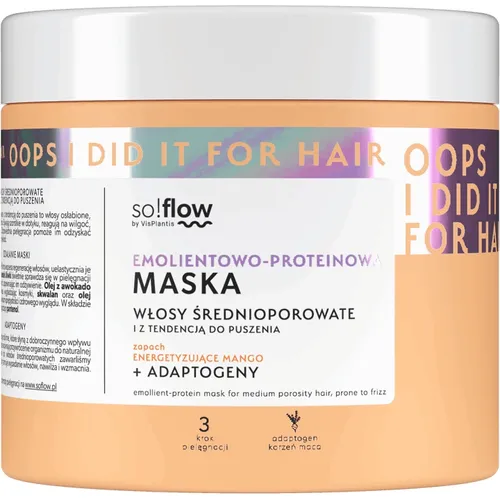so!flow Emolientowo-proteinowa maska do włosów średnioporowatych i z tendencją do puszenia