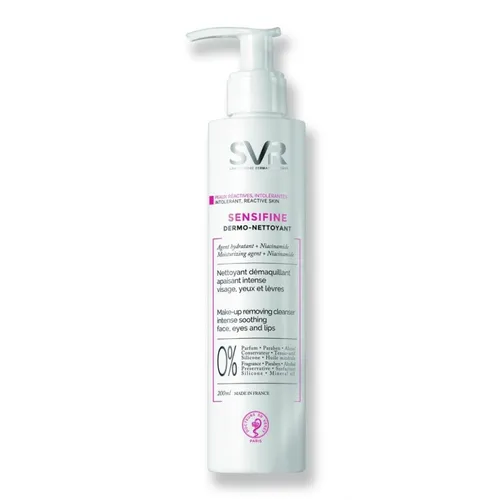 SVR Sensifine, Dermo-Nettoyant, Demaquillant Apaisant Intense Visage Yeux et Levres [Make - up Removing Cleanser] (Intensywnie kojący preparat do oczyszczania skóry i demakijażu)