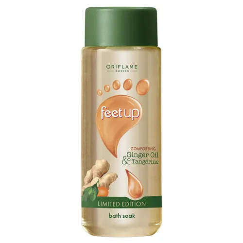 Oriflame Feet Up, Comforting Ginger Oil & Tangerine Bath Soak (Płyn do kąpieli stóp  z olejkiem imbirowym i mandarynką)