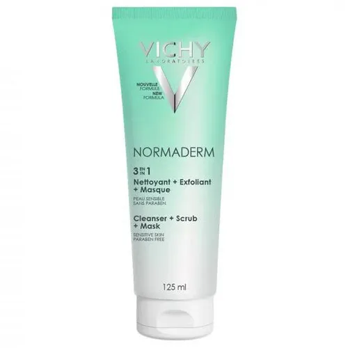Vichy Normaderm, 3 in 1  Scrub + Cleanser + Mask (Pielęgnacja oczyszczająca do cery tłustej i problematycznej)