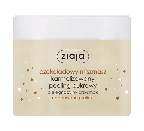 Ziaja Pielęgnacyjny przysmak, Karmelizowany peeling cukrowy `Czekoladowy miszmasz - Nadziewane pralinki`