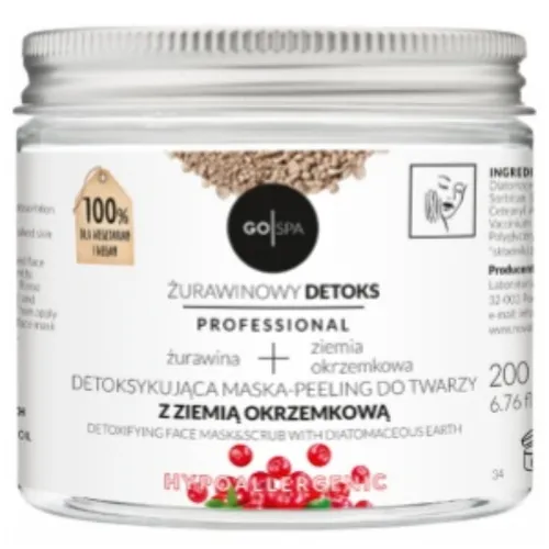 Go Spa Detoksykująca maska-peeling do twarzy z ziemią okrzemkową