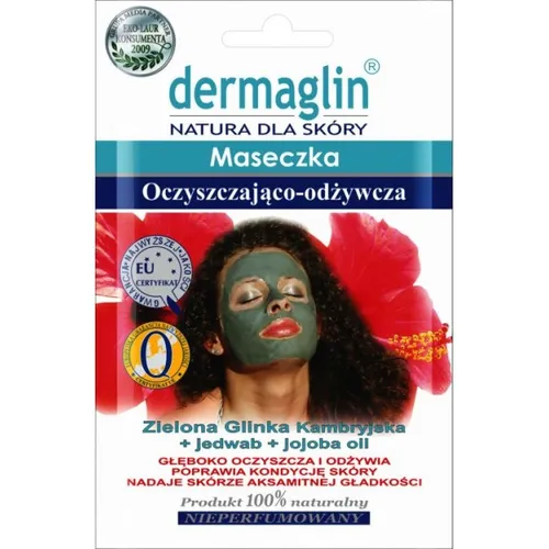 Dermaglin Maseczka oczyszczająco - odżywcza z zieloną glinką kambryjską, jedwabiem i  olejkiem jojoba - 2