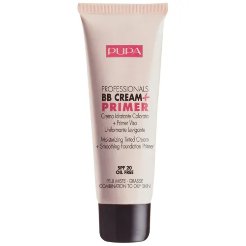 PUPA Professionals BB Cream + Primer SPF 20 Combination to Oily Skin (Krem BB + baza pod makijaż do skóry mieszanej i tłustej)