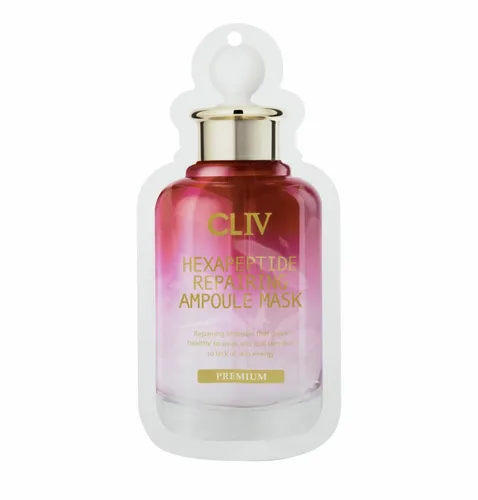 Cliv Premium Hexapeptide Repairing Ampoule Mask (Odżywcza maska z żeń-szeniem do twarzy)