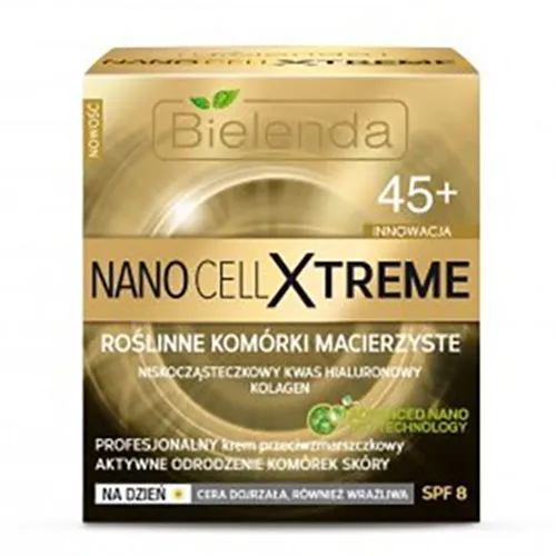 Bielenda Nano Cell Extreme, Profesjonalny krem przeciwzmarszczkowy 45+ na dzień SPF 8