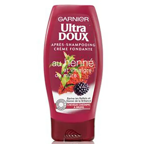 Garnier Ultra Doux, Après-Shampooing Crème Fondante Au Henné Et Vinaigre de Mure (Balsam do włosów ciemnych z henną i octem z jeżyn)