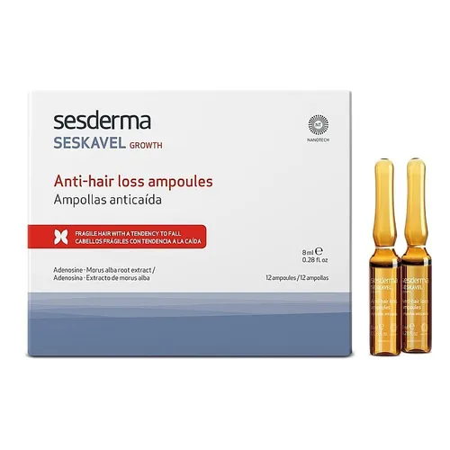 Sesderma Seskavel, Anti-Hair Loss Ampoules (Ampułki przeciw wypadaniu włosów)