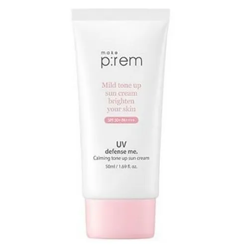 Make P:Rem UV Defense Me, Calming Tone Up Sun Cream SPF50+ PA++++ (Tonujący krem ​​przeciwsłoneczny do skóry wrażliwej)