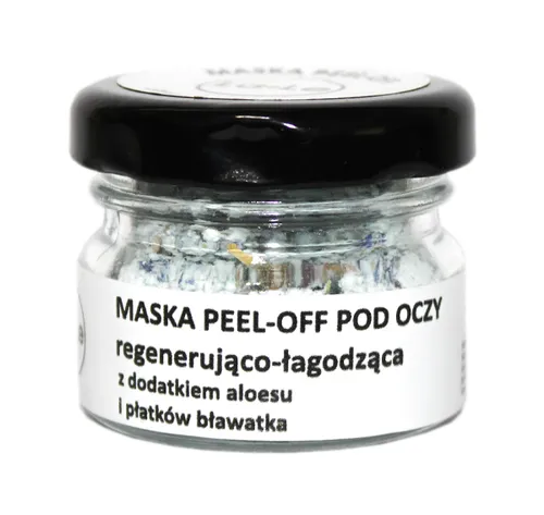 La-Le Maska peel-off pod oczy regenerująco-łagodzaca z aloesem i płatkami bławatka