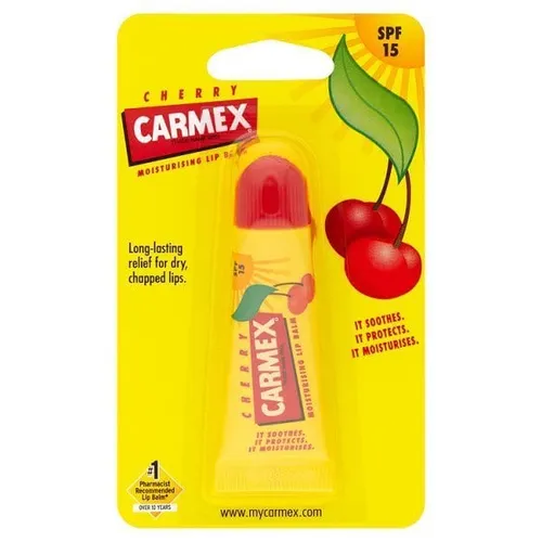 Carma Laboratories Carmex, Moisturising Lip Balm Cherry (Nawilżający balsam do ust w tubce o smaku wiśniowym) - 1