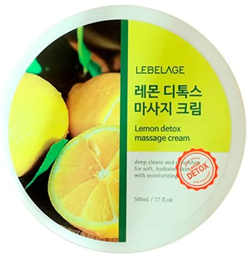Lebelage Lemon Detox Massage Cream (Detoksykujący krem do masażu z wyciągiem z cytryny)