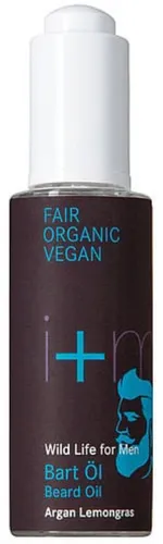 i+m Naturkosmetik Berlin Wild Life for Men, Beard Oil Argan Lemongras (Olej do brody z arganią i palczatką cytrynową)