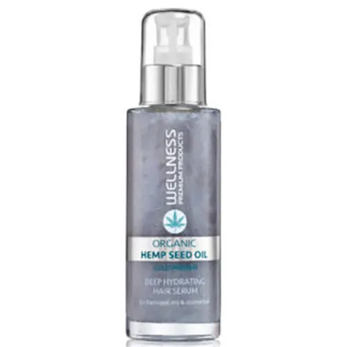 Wellness Premium Products Organic Hemp Seed Oil, Deep Hydrating Hair (Serum do włosów)