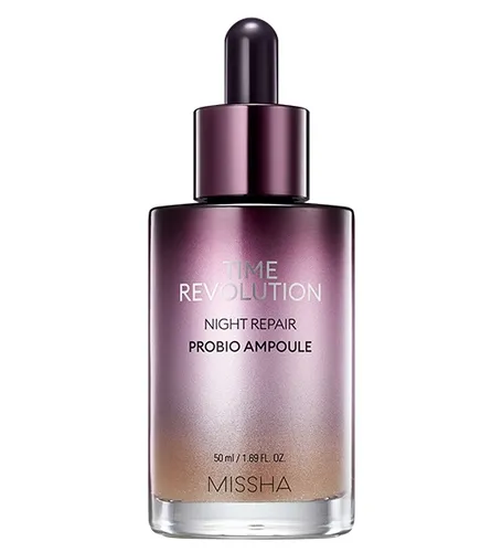 Missha Time Revolution, Night Repair Probio Ampoule (Przeciwzmarszczkowa ampułka na noc)