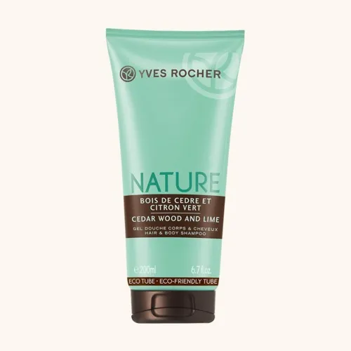 Yves Rocher Nature, Bois de Cedre et Citron Vert Gel Douche Corps & Cheveus (Szampon-żel pod prysznic `Cedr & zielona cytryna`)