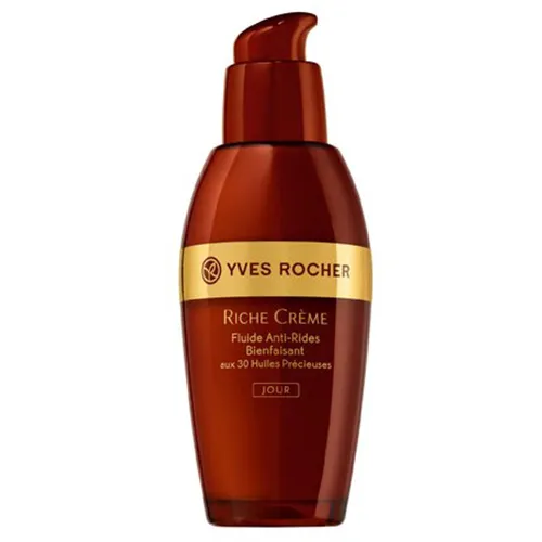 Yves Rocher Riche Creme, Fluide Anti-Rides Bienfaisant (Przeciwzmarszczkowa emulsja na dzień przywracająca komfort)