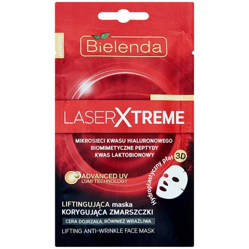 Bielenda Laser Xtreme, Liftingująca maska korygująca zmarszczki w hydroplastycznym płacie 3D